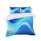 Designart 'Blue Hues Abstract' Modern & Contemporary Bedding Set - Duvet Cover & Shams